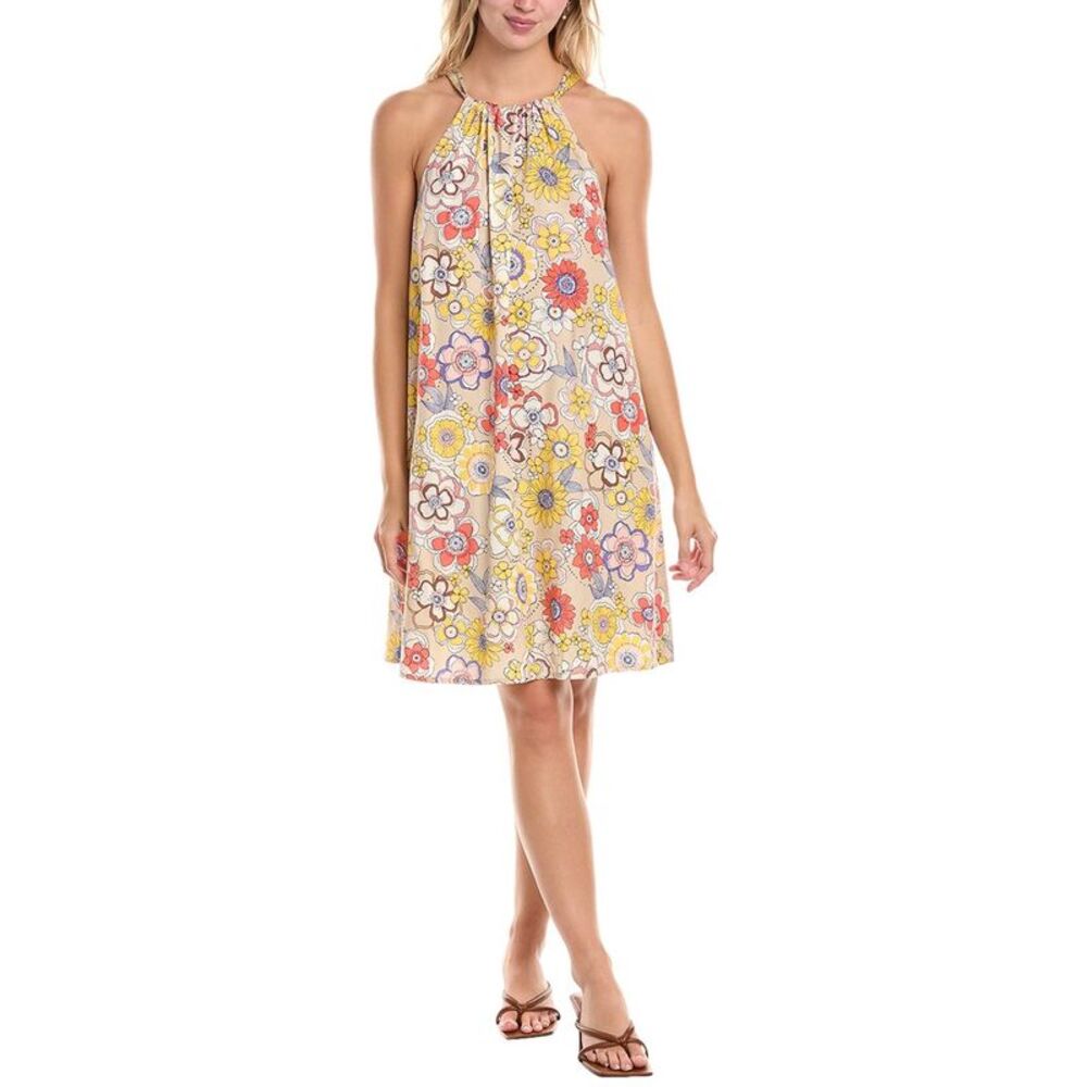 Tori Richard Womens  Summer Somewhere Sander Mini Dress, Yellow